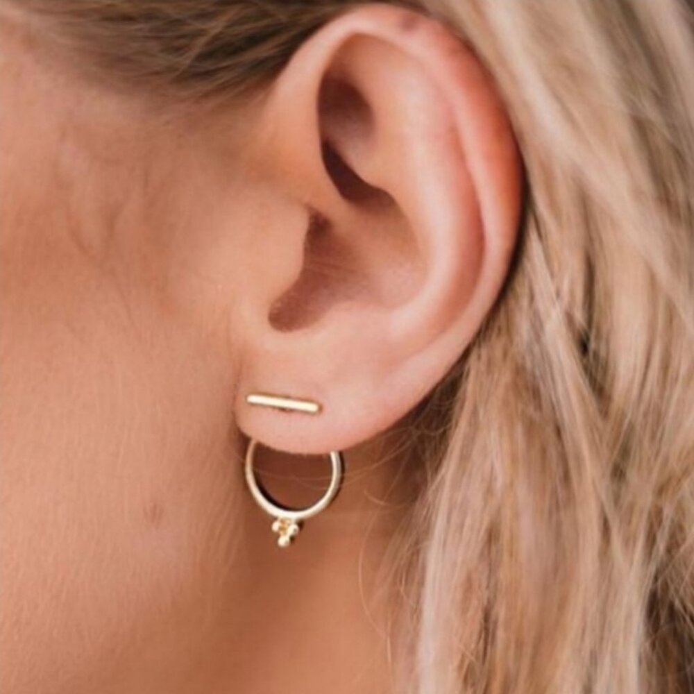 Hoop Stud Earrings